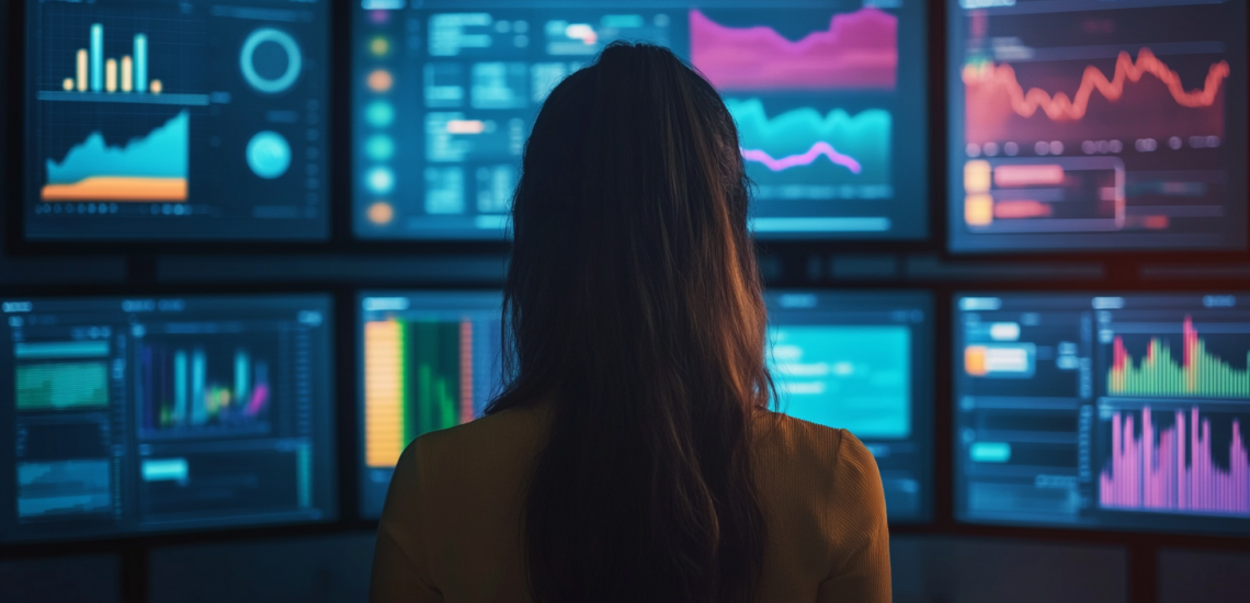 foldedtwice_Woman_surrounded_by_computer_screens_each_showing_a_c4940644-da77-4afc-80a4-f9cfa25351ea  Video Game Marketing: What Actually Works in 2025?